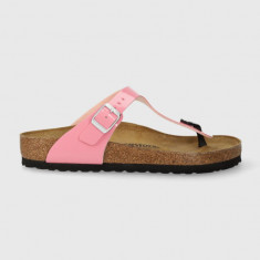 Birkenstock slapi Gizeh femei, culoarea roz, cu toc plat, 1026937