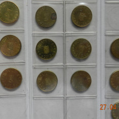 Set monede 1 Ban Romania dupa 2005 , 2005 - 2023 , stare VF