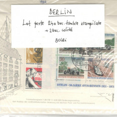BERLIN.Lot peste 240 buc. timbre + 2 buc. colite stampilate