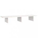 Cumpara ieftin Suport pentru monitor, alb, 100x27x15 cm, lemn masiv pin