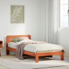 VidaXL Cadru pat fără saltea, maro ceruit, 75x190 cm, lemn masiv pin 855566