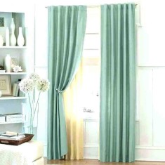 Draperie din catifea cu rejansa transparenta cu ate pentru galerie, Madison, 150x270 cm, densitate 700 g/ml, Sage Green, 1 buc