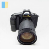 Canon T90 cu obiectiv Vivitar 28-200mm f/3.5-5.3