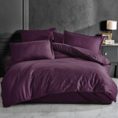 Lenjerie de pat bumbac 100 % cu husa pentru saltea de 140x200, 160 x 200 sau 180 x 200-mov
