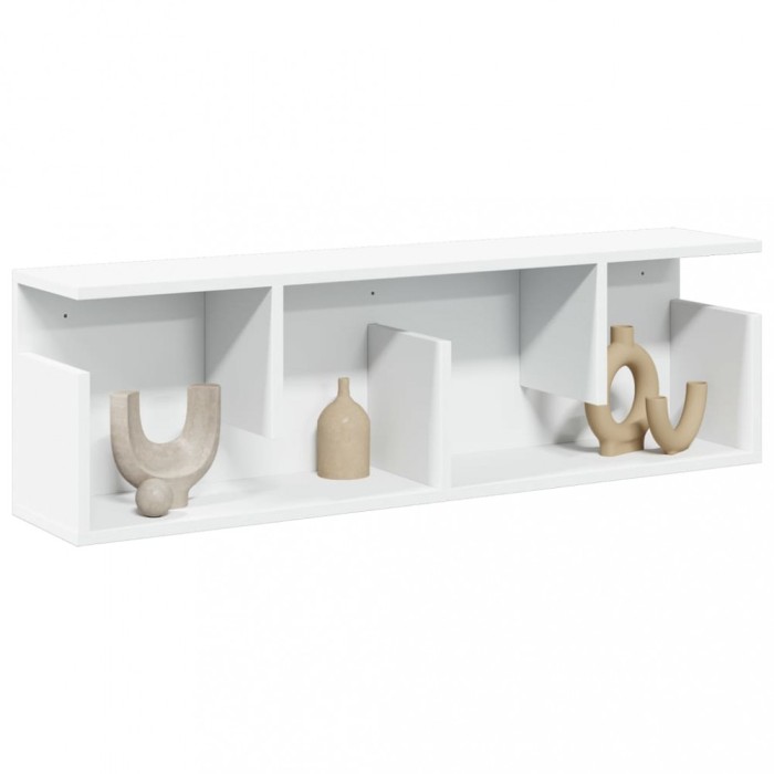 Gossi dulap de perete, alb, 100x20x30 cm, lemn prelucrat