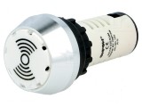 Semnalizator acustic 80dB cu LED 12V IP40 &Oslash;22mm max.6mm