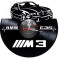 Ceas de perete decorativ realizat din disc de vinil, Model BMW E36 M3 Coupe, Linie Puls si Sigla, Text M3 BMW, Negru Premium, 30 cm