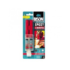 Adeziv metal de reparare, bicomponent rapid BISON Epoxy 5min 2x12ml