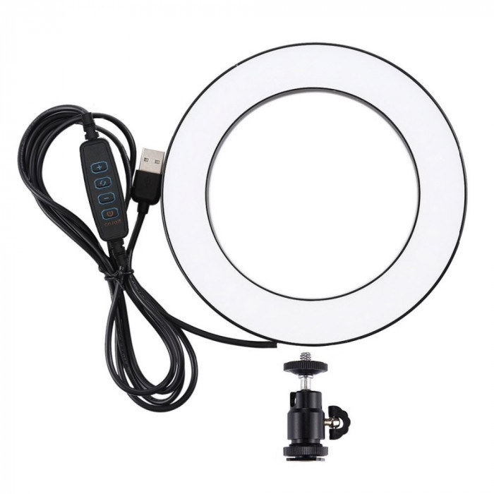 Lampa circulara pe usb Puluz 12cm