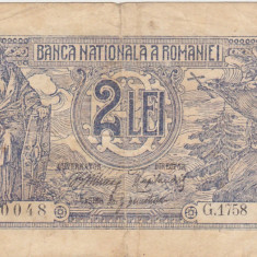 ROMANIA 2 LEI 1915 F