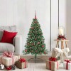 VidaXL Pom de Crăciun artificial pre-iluminat Verde 120 cm PVC 3396989