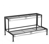 Cumpara ieftin Suport flori otel negru Alisha 75x41x36.5 cm