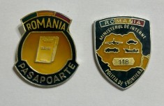 Lot 2 Insigne Anii 90 Ministerul de Interne Pasapoarte Poliția de Frontieră Grăniceri