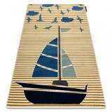 Covor PETIT SAIL barcă, barcă cu p&acirc;nze aur, 80x150 cm