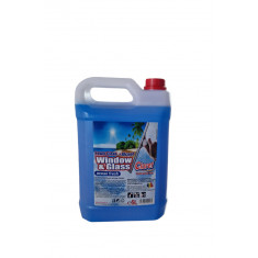 Solutie detergent pentru geamuri, Cloret, cu alcool, 5 L, Ocean Fresh