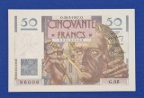 Bancnota Franța 50 franci 1947 Le Verrier UNC, 50 francs 1947