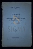 GIURESCU C. CONSTANTIN, CONSIDERATII ASUPRA ISTORIOGRAFIEI ROMANESTI (In Ultimii Douazeci Ani), 1926, Valenii de Munte