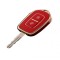Husa Cheie Dacia Logan,Sandero, Duster,Dokker, Spring 2 Butoane, TPU, Design, Rosu cu contur Auriu AutoProtect KeyCars