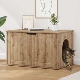 vidaXL Casa pentru pisici Stejar artizanal 85 x 55 x 50,5 cm 8000724