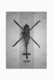 21mxm_aircrafts_029|Frameless Wall Poster, Fighter Jet Top View, Aviation Art, Canvas, 2025 Aviation Collection | A4 (21 x 29.7 cm) - 21mxm_aircrafts_
