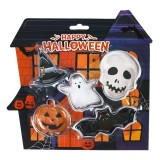 Set Forme Metalice Biscuiți, 5 Buc, Modele Halloween, Oțel Inoxidabil, Multicolor, Oem