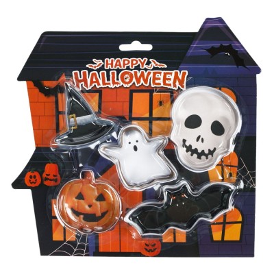 Set Forme Metalice Biscuiți, 5 Buc, Modele Halloween, Oțel Inoxidabil, Multicolor foto