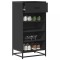Gossi suport pentru pantofi negru 48x38x97,5 cm lemn prelucrat