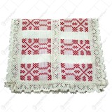 Servetel artizanat din bumbac 45&times;25 CM Crem/Rosu