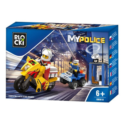 Joc de construit, Urmarire cu masina de politie, 7Toys foto