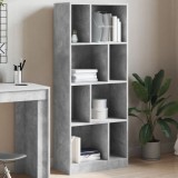 VidaXL Bibliotecă, gri beton, 57x28,5x141 cm, lemn prelucrat 847999