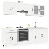 Set dulap de bucătărie din 8 piese &bdquo;Kalmar&rdquo; Lemn prelucrat alb