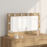 vidaXL Oglindă de toaletă Stejar artisanal Placă de particule