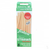 Pai din stuf pentru baut 14 cm plastic free set 8 buc Maistic