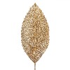 Ramură Decorativă Crăciun, Tulpină Lungă, Culoare Auriu, 65 cm, Glitter, Oem