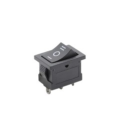 Intrerupator basculant rocker ON, OFF-ON cu mentinere, 6A 250V AC, 21x13.5 mm, montaj panou, KCD1-103-02