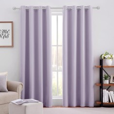 Set doua draperii semi-blackout, mov