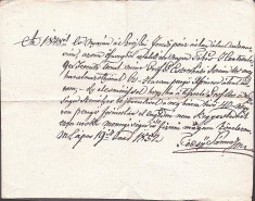 A3719N Act privitor la un &icirc;mprumut de florini renani din anul 1848 acordat baronului Eszterh&aacute;zi Istv&aacute;n prin &icirc;mputernicit 1852 T&acirc;rgu Lăpuș lb maghiară
