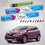 Cumpara ieftin Ștergătoare Renault Kadjar I SUV 2015-2017 | Set Față și Spate Flat Premium &ndash; TeamCar&reg;