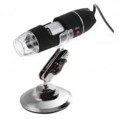 Microscop digital, USB, focus 15-40 mm, 8 x LED, 500x foto