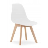 Scaun bucatarie/living, Artool, Kito, PP, lemn, alb, 46x54.5x80 cm, Leobert