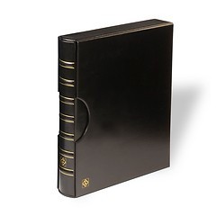 Album cu inele si etui, din piele, negru - 324006