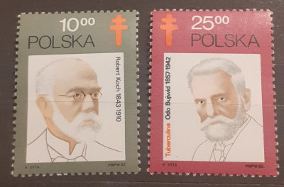 Polonia 1982 medicina , crucea ROSIE, TBC, serie 2v mnh foto