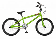 Bicicleta BMX 20 FIVE Field cadru otel culoare verde foto