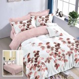 Cumpara ieftin Lenjerie pat dublu,bumbac finet,6 piese,cearceaf normal 220x240cm, cearceaf pilota 200x220cm, 2 fete de perna 50x70, 2 fete de perna 70x70-M224