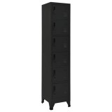 Cumpara ieftin Fiset, negru, 38x40x180 cm, otel