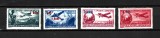 ROMANIA 1952 - AVIATIE, POSTA AERIANA, SUPRATIPAR, MNH - LP 319 + 319a, Nestampilat