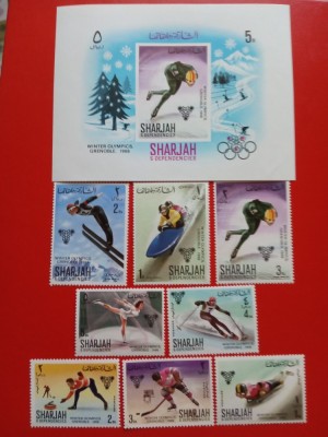 SHARJAH, GRENOBLE - COLIȚĂ + SERIE COMPLETĂ MNH foto