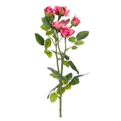 Floare decorativa artificiala, Boboci trandafiri, Roz, 65 cm, ATU-080732 foto
