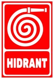 Semn pentru hidrant cu furtun
