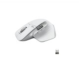 Mouse Wireless Logitech MX Master 3S, 8000 DPI, Optical, USB/Bluetooth, 7 Butoane, Vertical/Orizontal Scroll, Gri/Alb